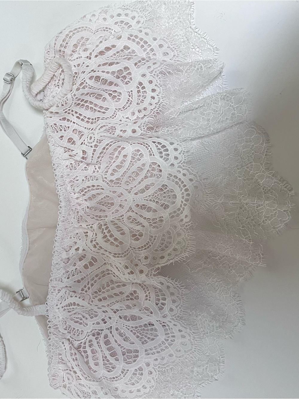 Victoria Secret Dream Angels Bralette In Ivory Lace Medium Boho Fairy Romantic